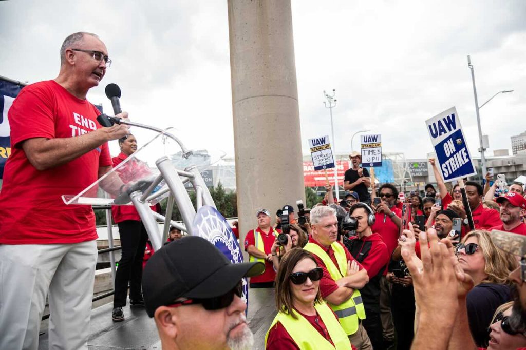 UAW President Shawn Fain calls Trump a scab